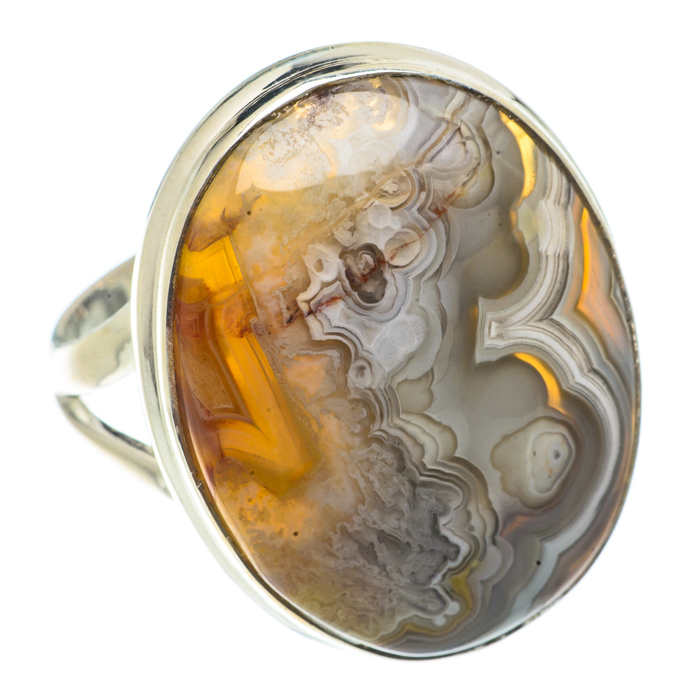 Laguna Lace Agate Rings handcrafted by Ana Silver Co - RING66858