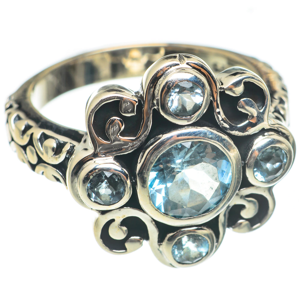 Blue Topaz Rings handcrafted by Ana Silver Co - RING66890