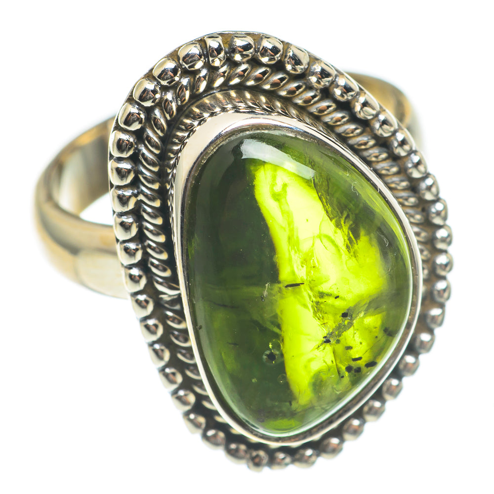 Green Tourmaline Rings handcrafted by Ana Silver Co - RING67032