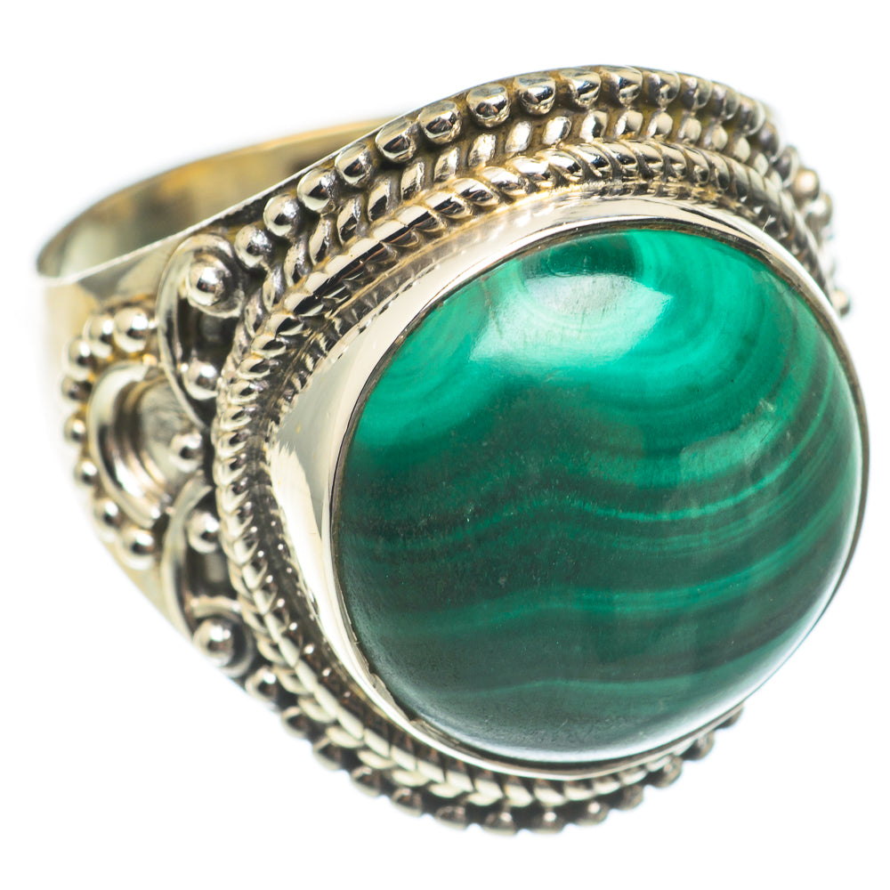 Malachite Rings handcrafted by Ana Silver Co - RING67104
