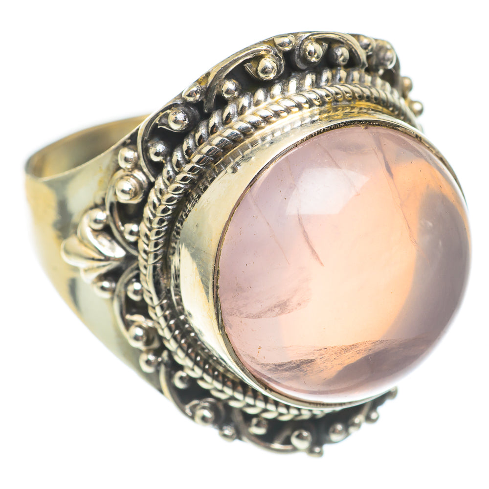 Rose Quartz Rings handcrafted by Ana Silver Co - RING67107