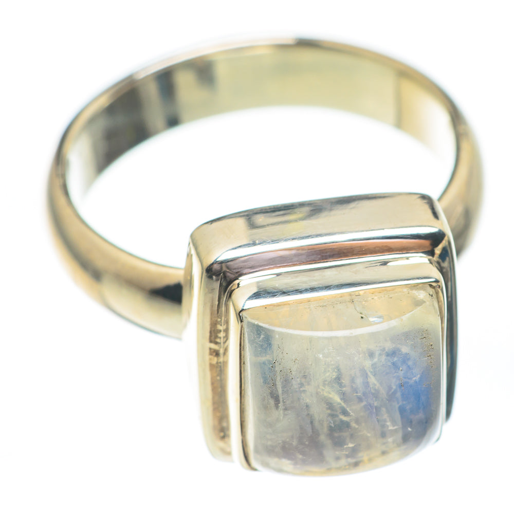 Rainbow Moonstone Rings handcrafted by Ana Silver Co - RING67319