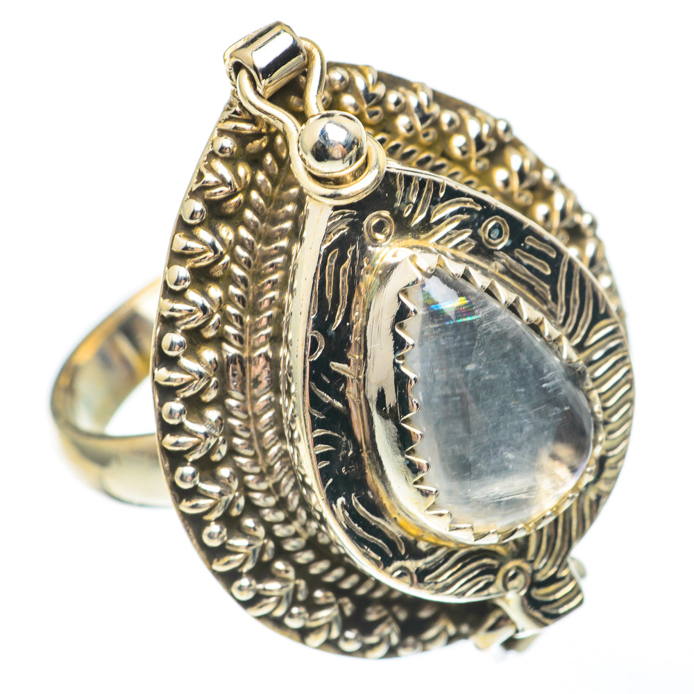 Rainbow Moonstone Rings handcrafted by Ana Silver Co - RING67750