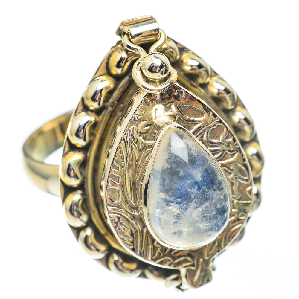 Rainbow Moonstone Rings handcrafted by Ana Silver Co - RING67752