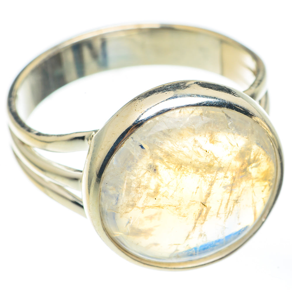 Rainbow Moonstone Rings handcrafted by Ana Silver Co - RING67928