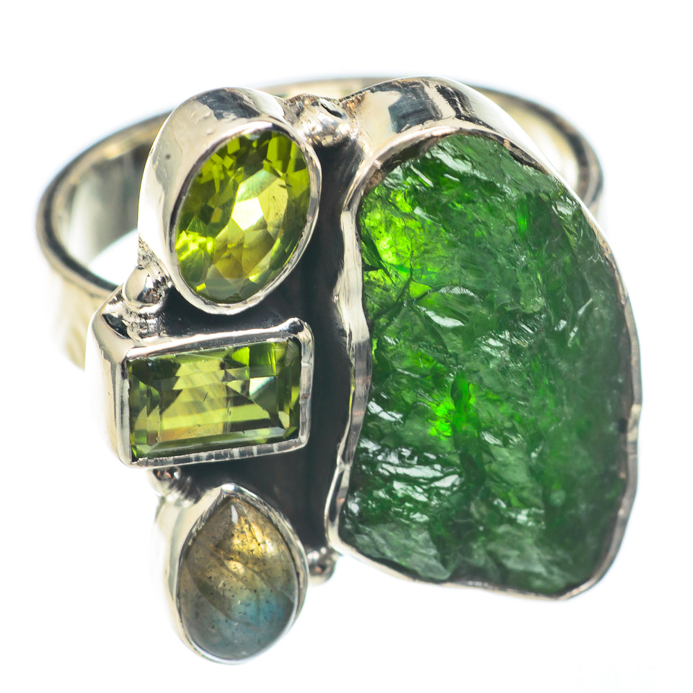 Chrome Diopside, Labradorite, Peridot Rings handcrafted by Ana Silver Co - RING68083