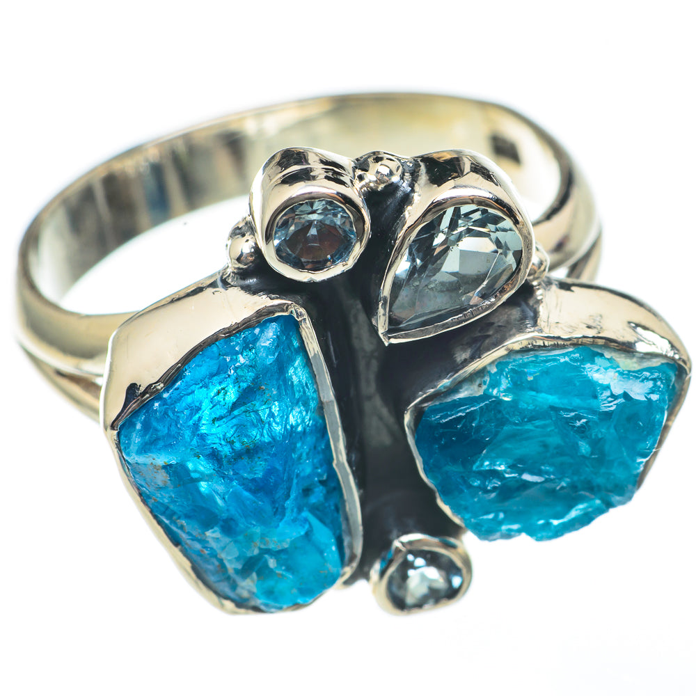 Apatite, Blue Topaz Rings handcrafted by Ana Silver Co - RING68112