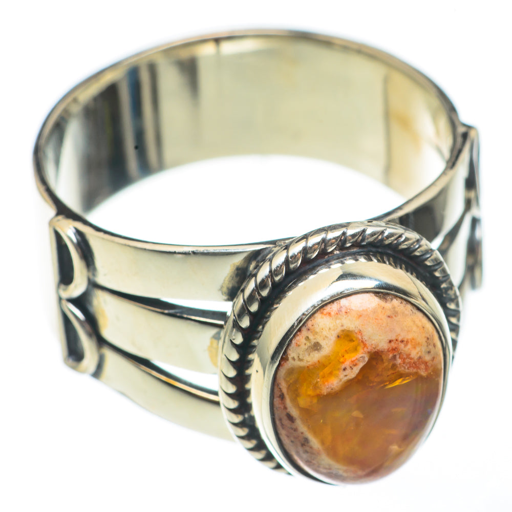 Mexican Fire Opal Rings handcrafted by Ana Silver Co - RING68175