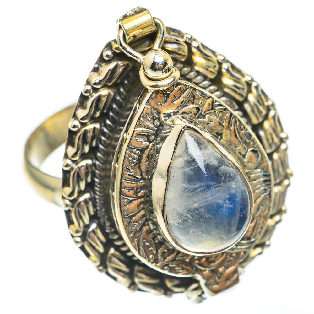 Rainbow Moonstone Rings handcrafted by Ana Silver Co - RING68280