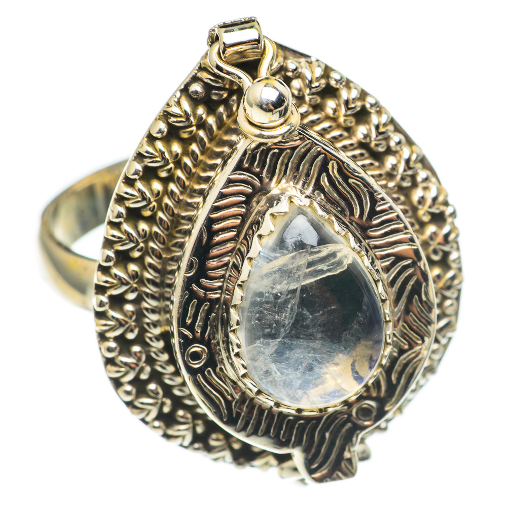 Rainbow Moonstone Rings handcrafted by Ana Silver Co - RING68647
