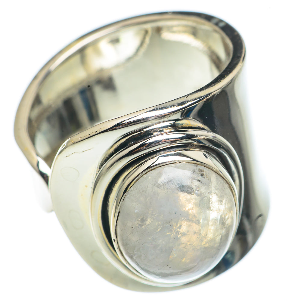 Rainbow Moonstone Rings handcrafted by Ana Silver Co - RING68703