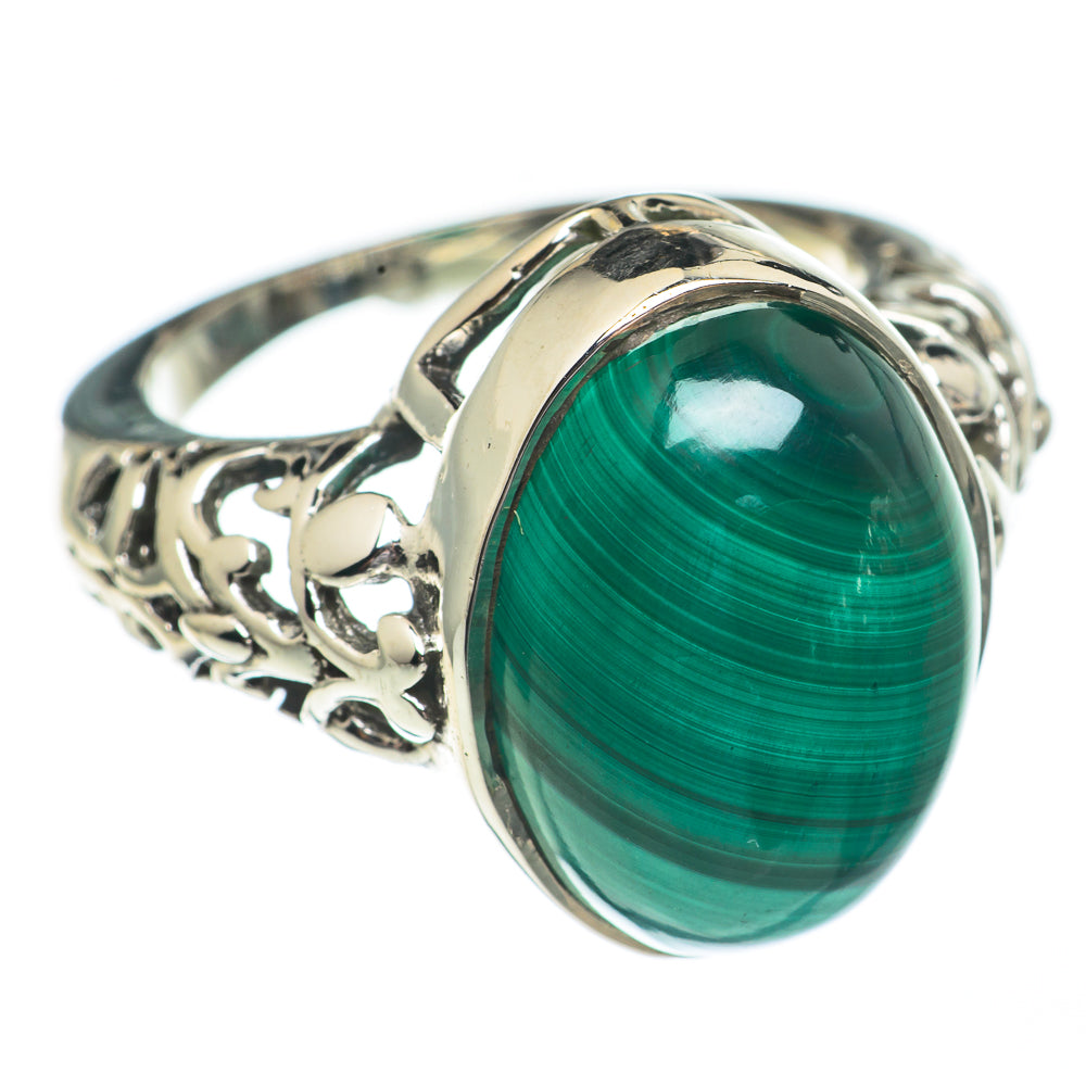 Malachite Rings handcrafted by Ana Silver Co - RING68716