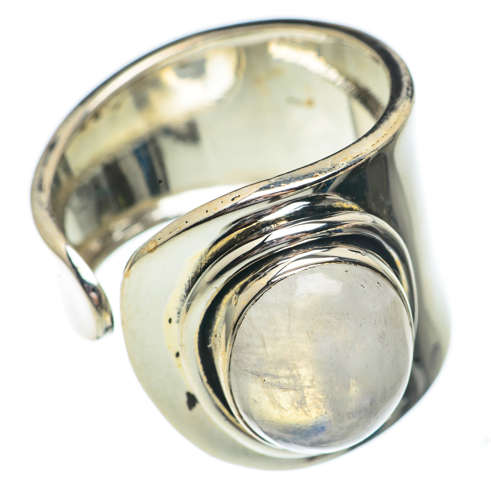 Rainbow Moonstone Rings handcrafted by Ana Silver Co - RING68804