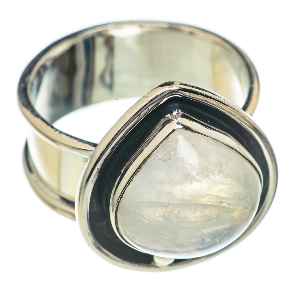 Rainbow Moonstone Rings handcrafted by Ana Silver Co - RING68835