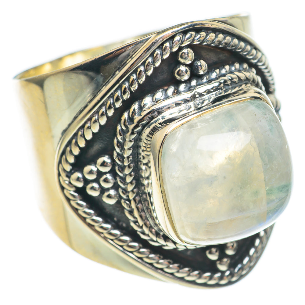 Rainbow Moonstone Rings handcrafted by Ana Silver Co - RING68839