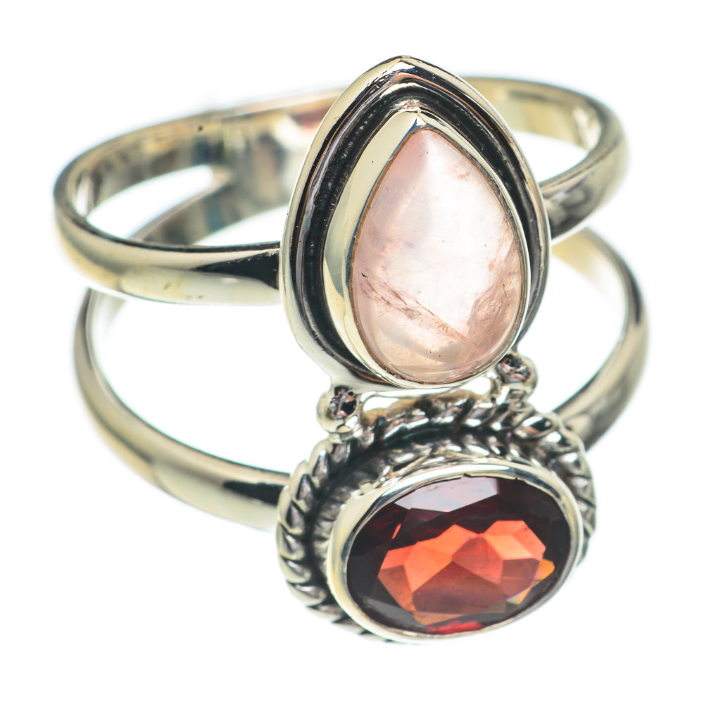 Rose Quartz Rings handcrafted by Ana Silver Co - RING68870