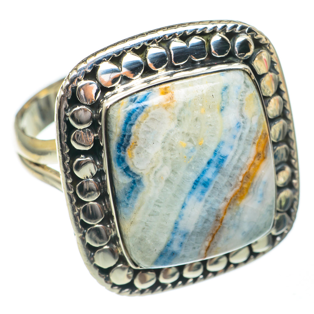 Blue Scheelite Rings handcrafted by Ana Silver Co - RING68905