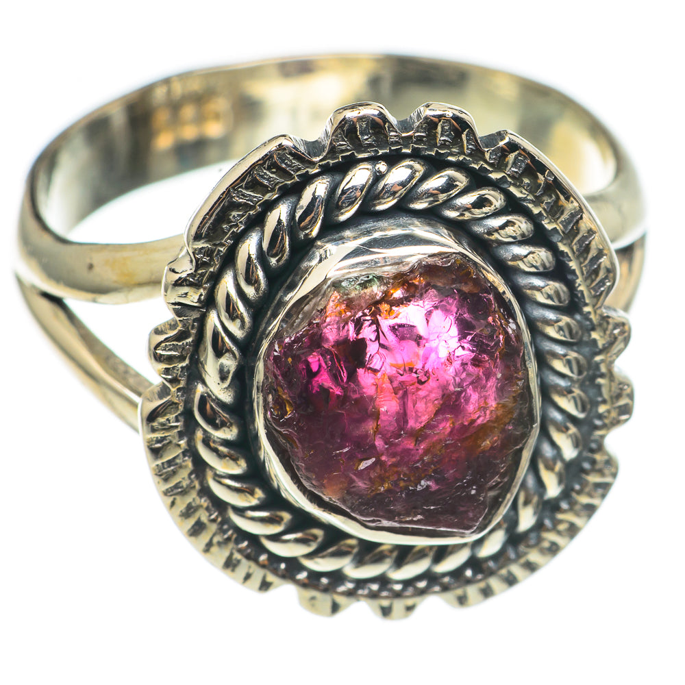 Pink Tourmaline Rings handcrafted by Ana Silver Co - RING69078