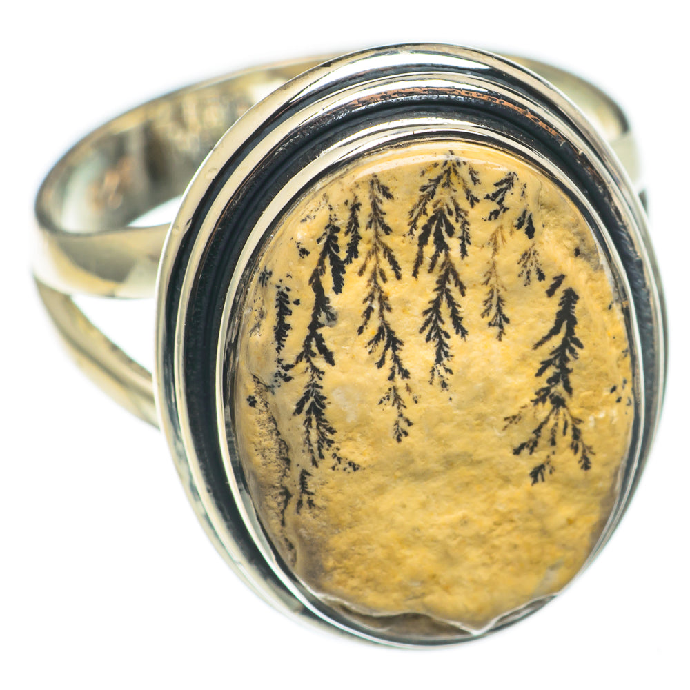 Germany Psilomelane Dendrite Rings handcrafted by Ana Silver Co - RING69139
