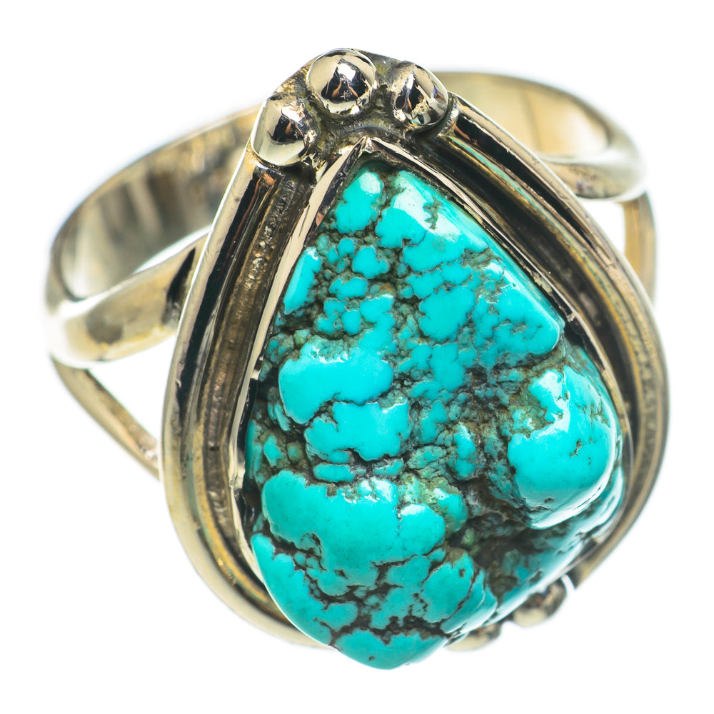 Tibetan Turquoise Rings handcrafted by Ana Silver Co - RING69168