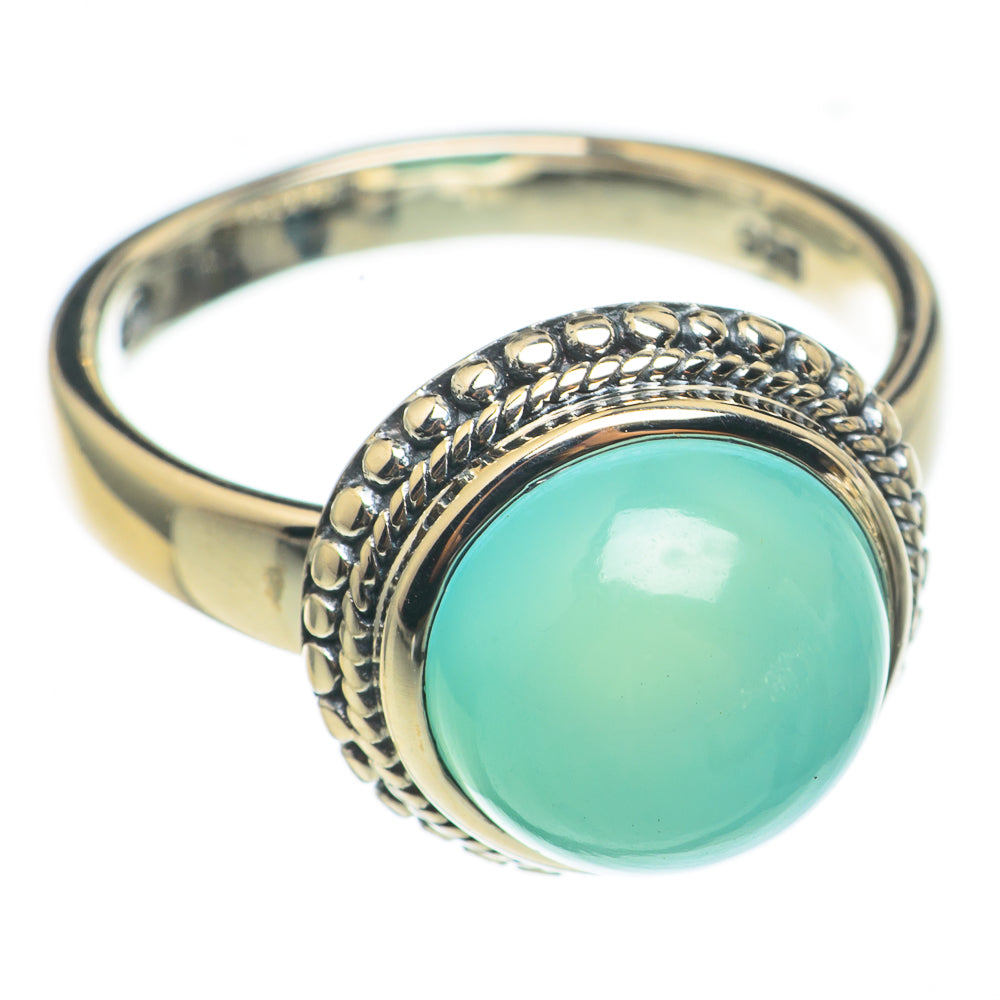 Aqua Chalcedony Rings handcrafted by Ana Silver Co - RING69195