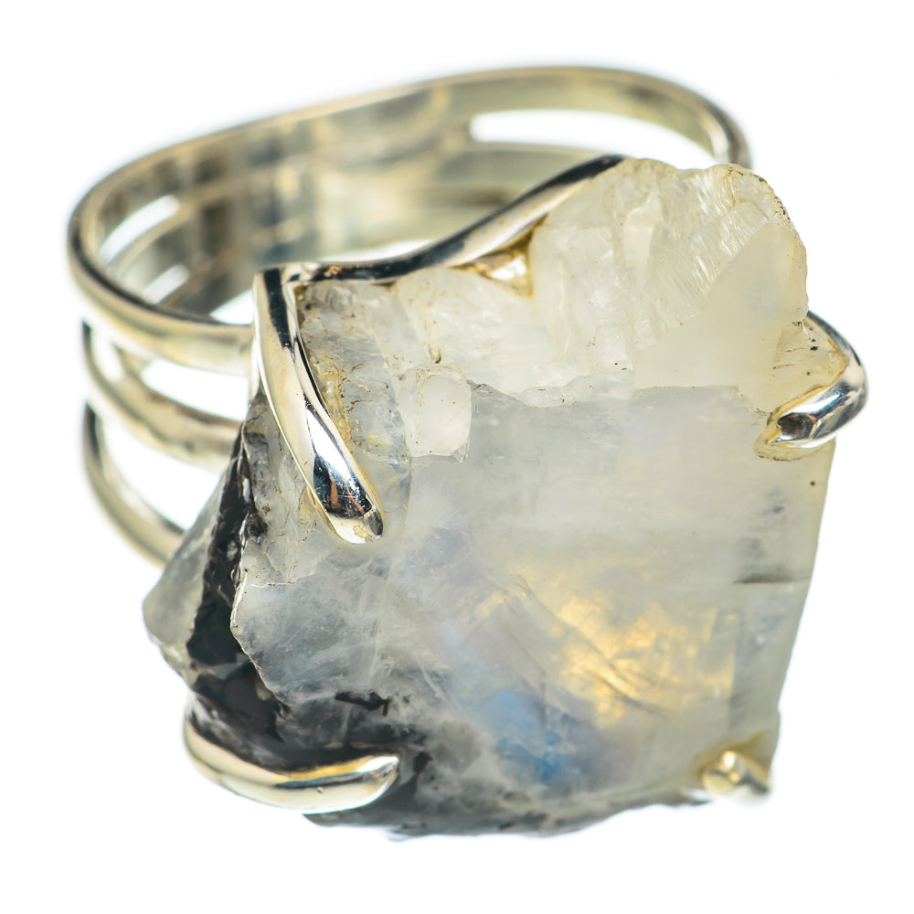 Rainbow Moonstone Rings handcrafted by Ana Silver Co - RING69253