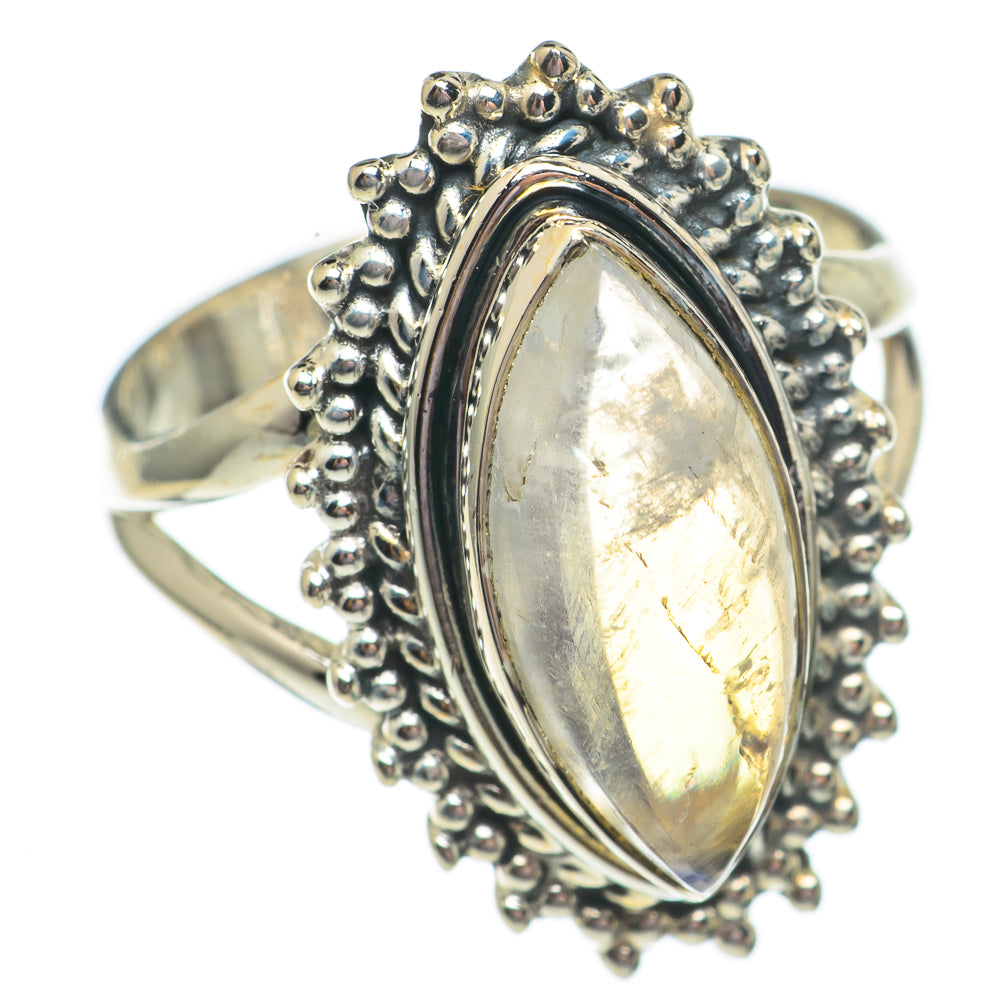 Rainbow Moonstone Rings handcrafted by Ana Silver Co - RING69333