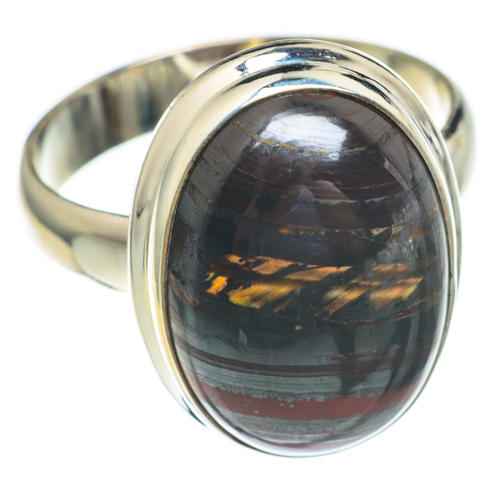 Red Tiger Iron Rings handcrafted by Ana Silver Co - RING69386