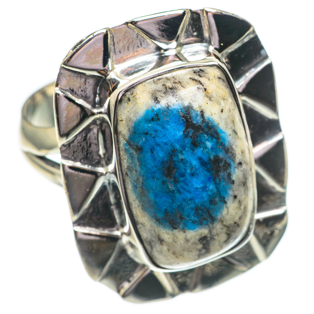 K2 Blue Azurite Rings handcrafted by Ana Silver Co - RING69414
