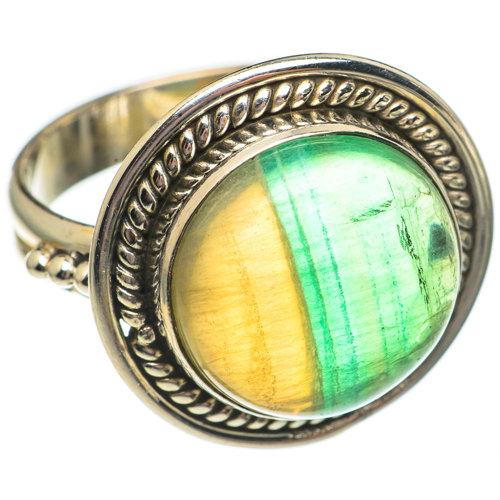 Green Fluorite Rings handcrafted by Ana Silver Co - RING69448