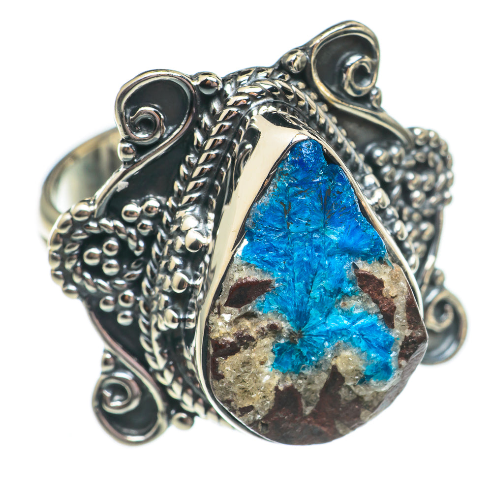 Cavansite Crystal Rings handcrafted by Ana Silver Co - RING69488