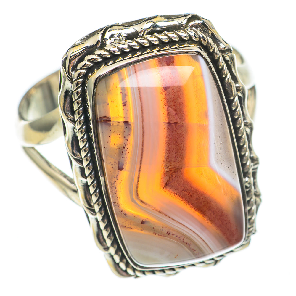 Botswana Agate Rings handcrafted by Ana Silver Co - RING69494