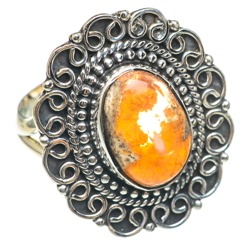 Plume Agate Rings handcrafted by Ana Silver Co - RING69641