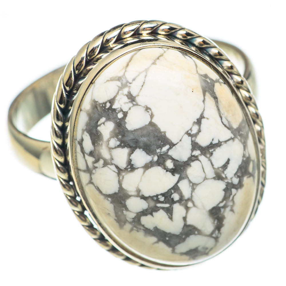 Howlite Rings handcrafted by Ana Silver Co - RING69720