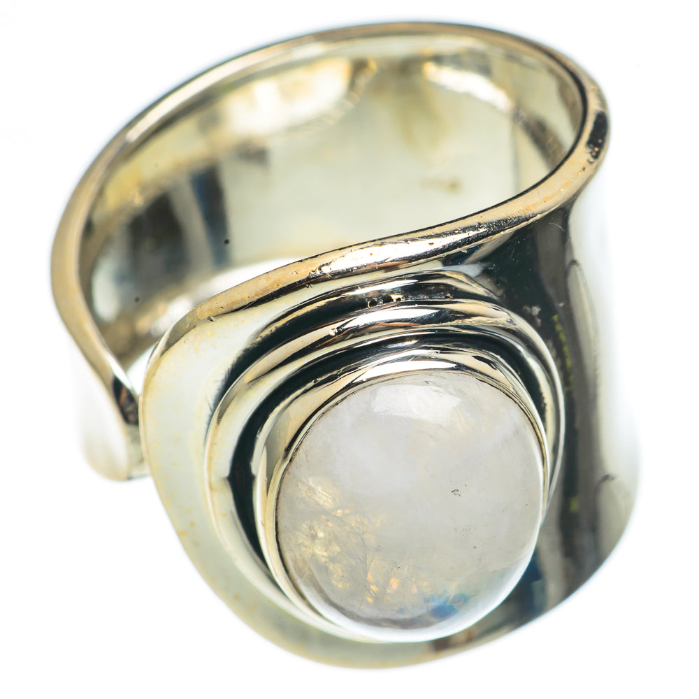 Rainbow Moonstone Rings handcrafted by Ana Silver Co - RING69722