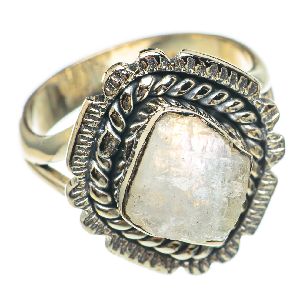 Rainbow Moonstone Rings handcrafted by Ana Silver Co - RING69757