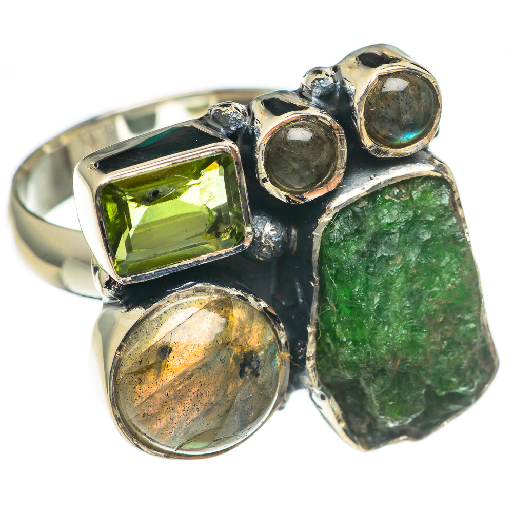 Green Tourmaline Rings handcrafted by Ana Silver Co - RING69773