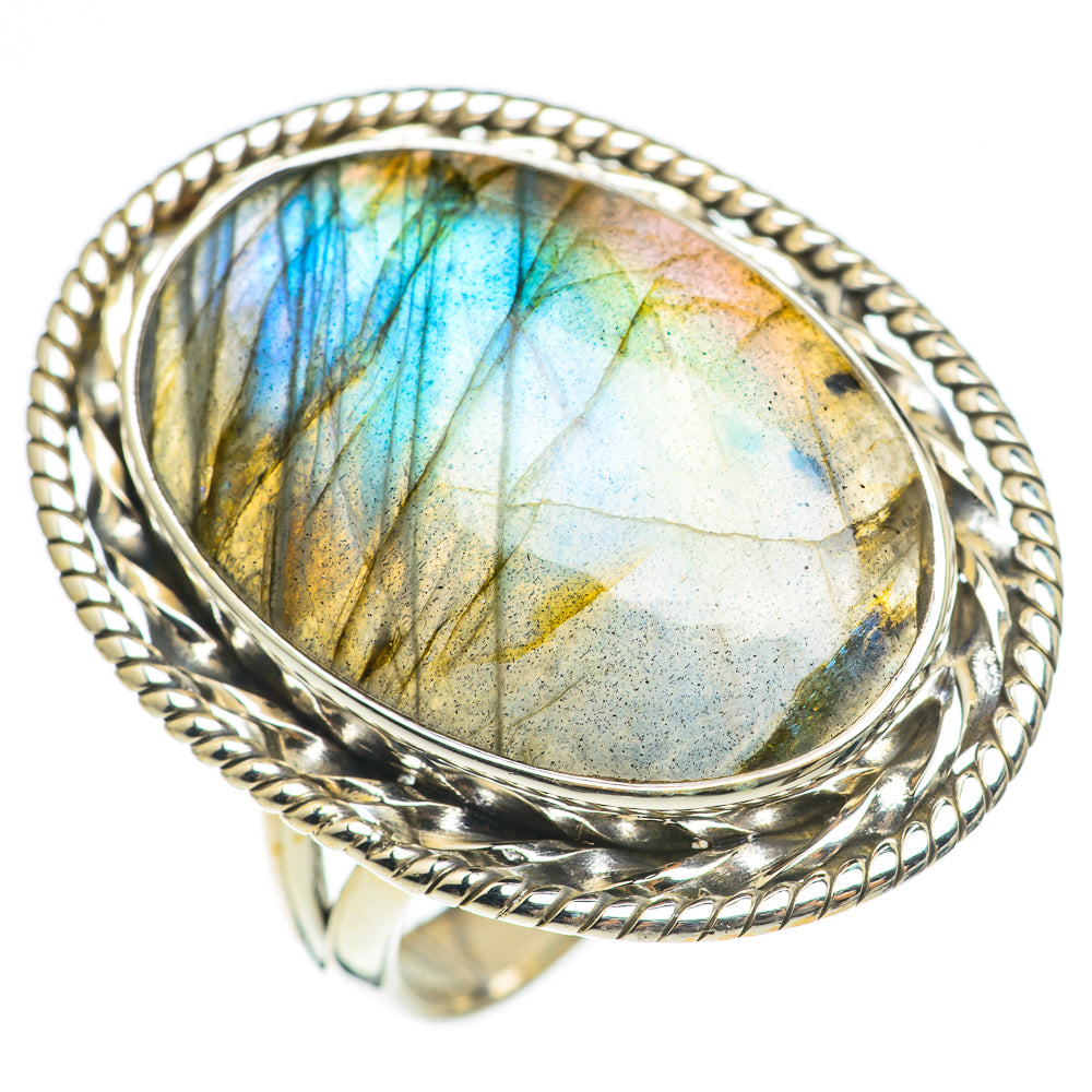 Labradorite Rings handcrafted by Ana Silver Co - RING69801