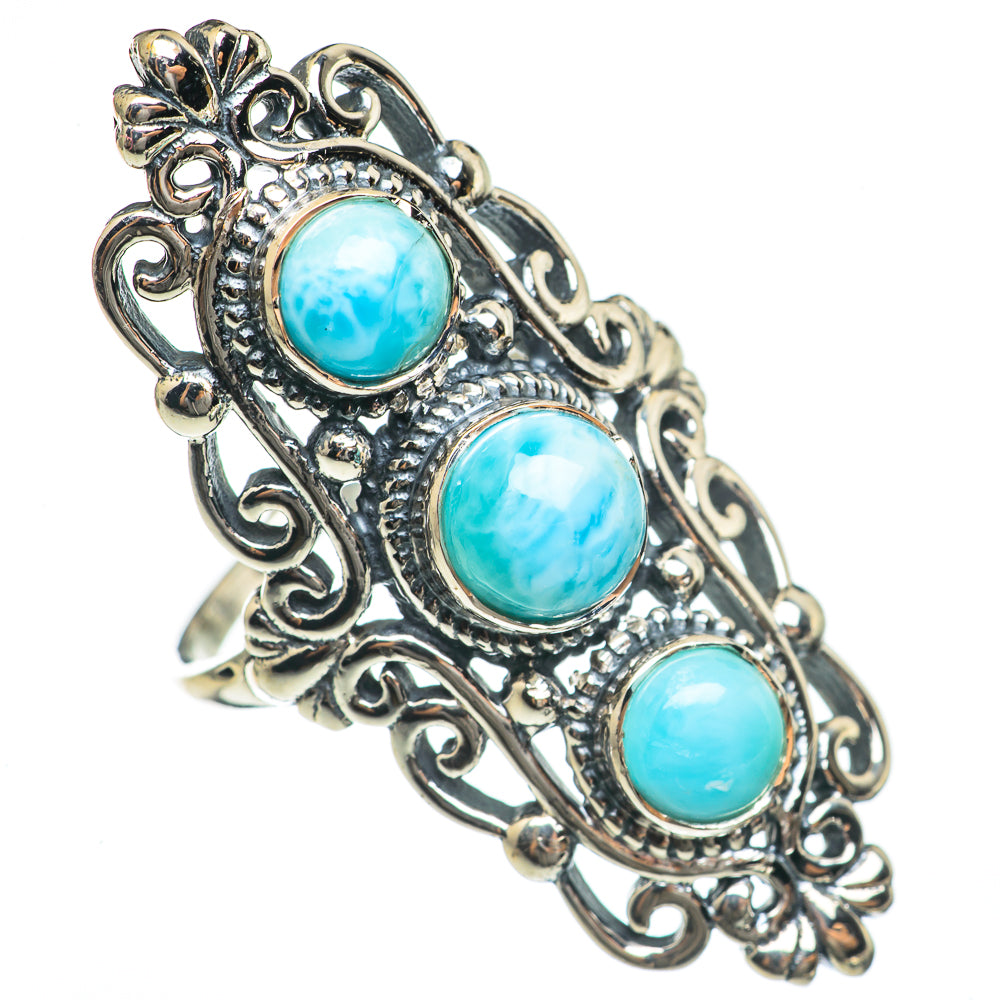 Larimar Rings handcrafted by Ana Silver Co - RING69852