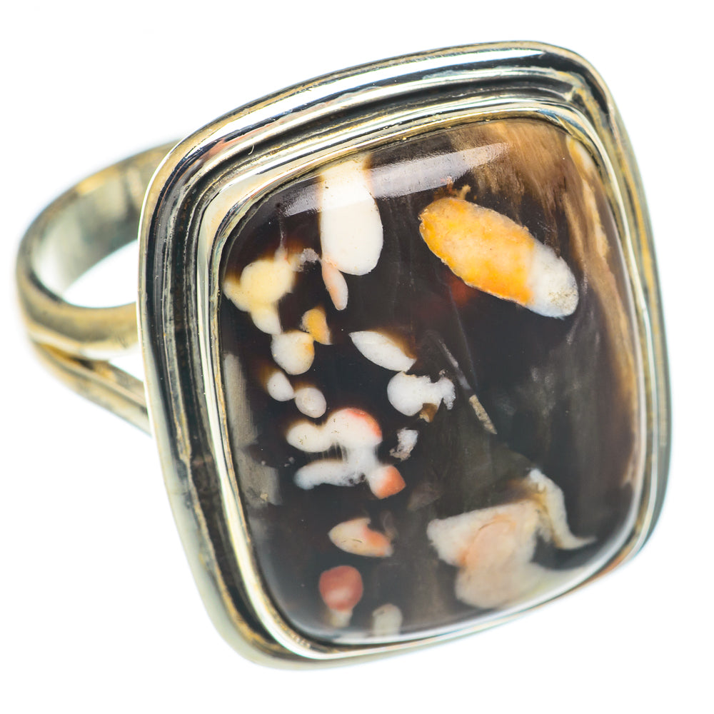 Peanut Wood Jasper Rings handcrafted by Ana Silver Co - RING69904