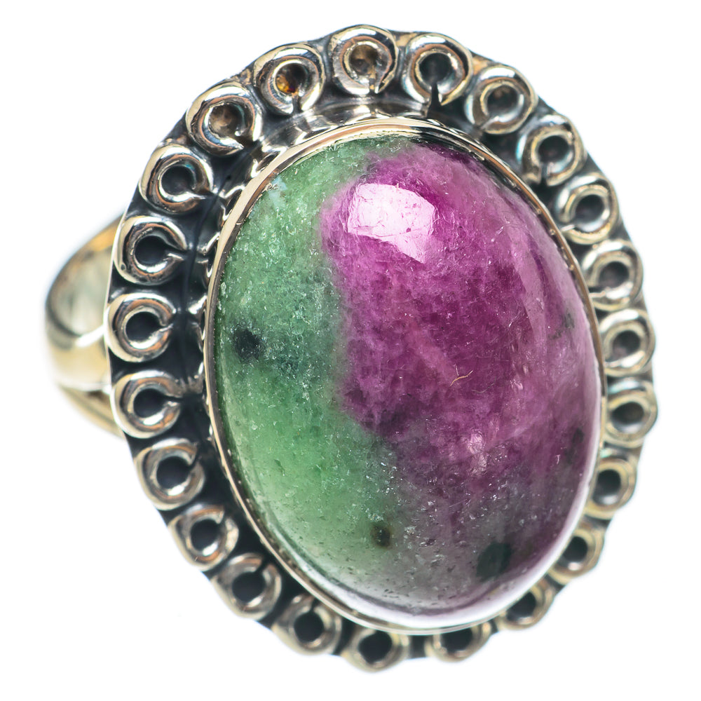 Ruby Zoisite Rings handcrafted by Ana Silver Co - RING69946