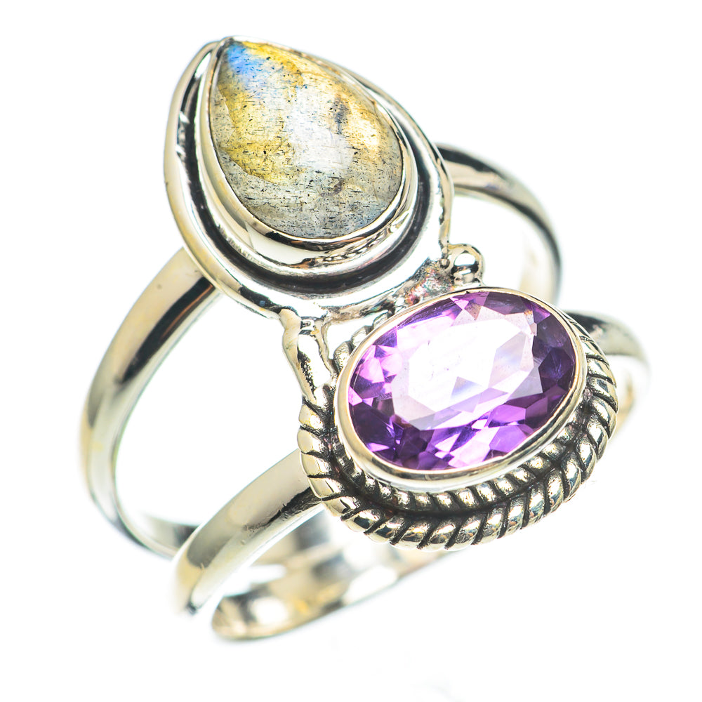 Labradorite Rings handcrafted by Ana Silver Co - RING70012