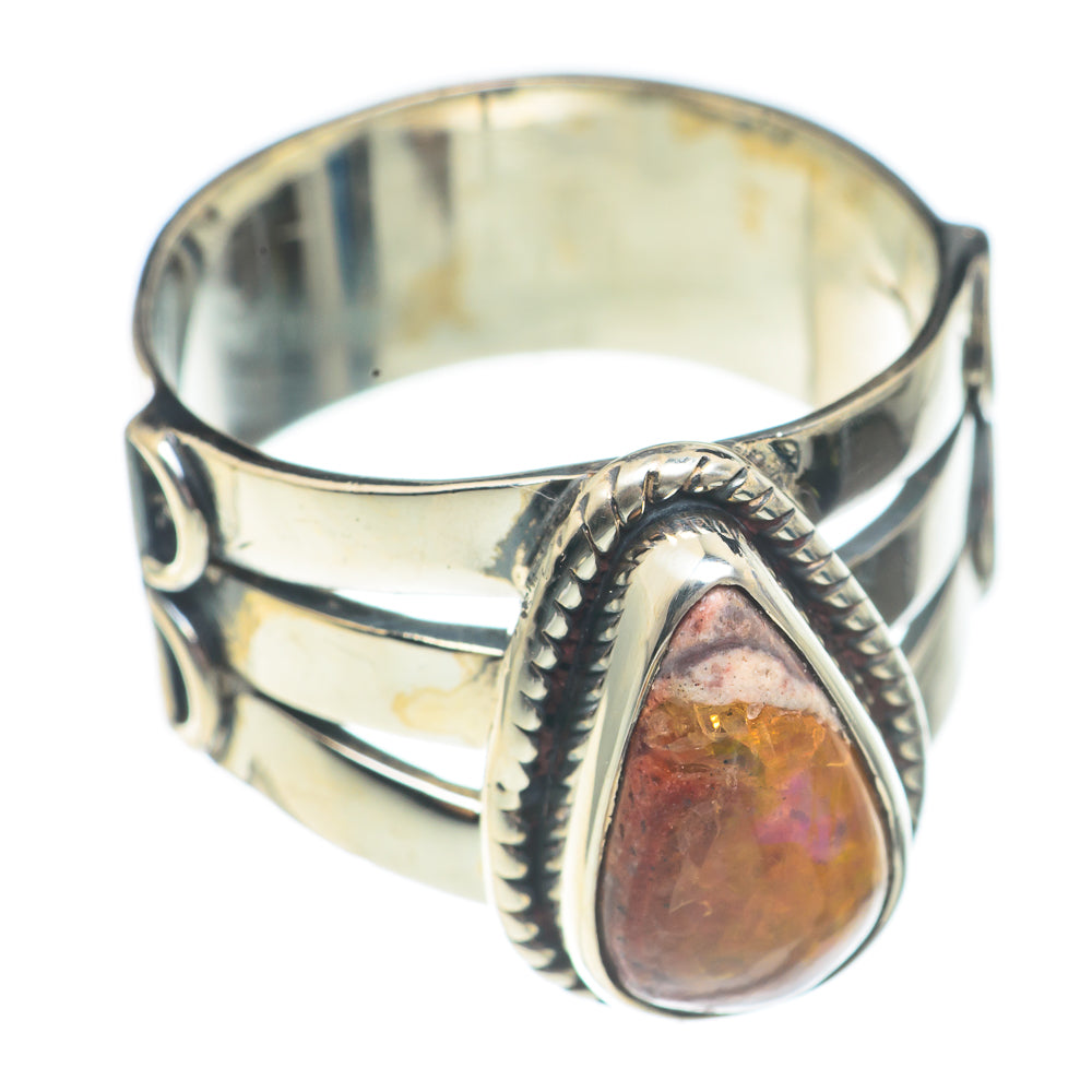 Mexican Fire Opal Rings handcrafted by Ana Silver Co - RING70015