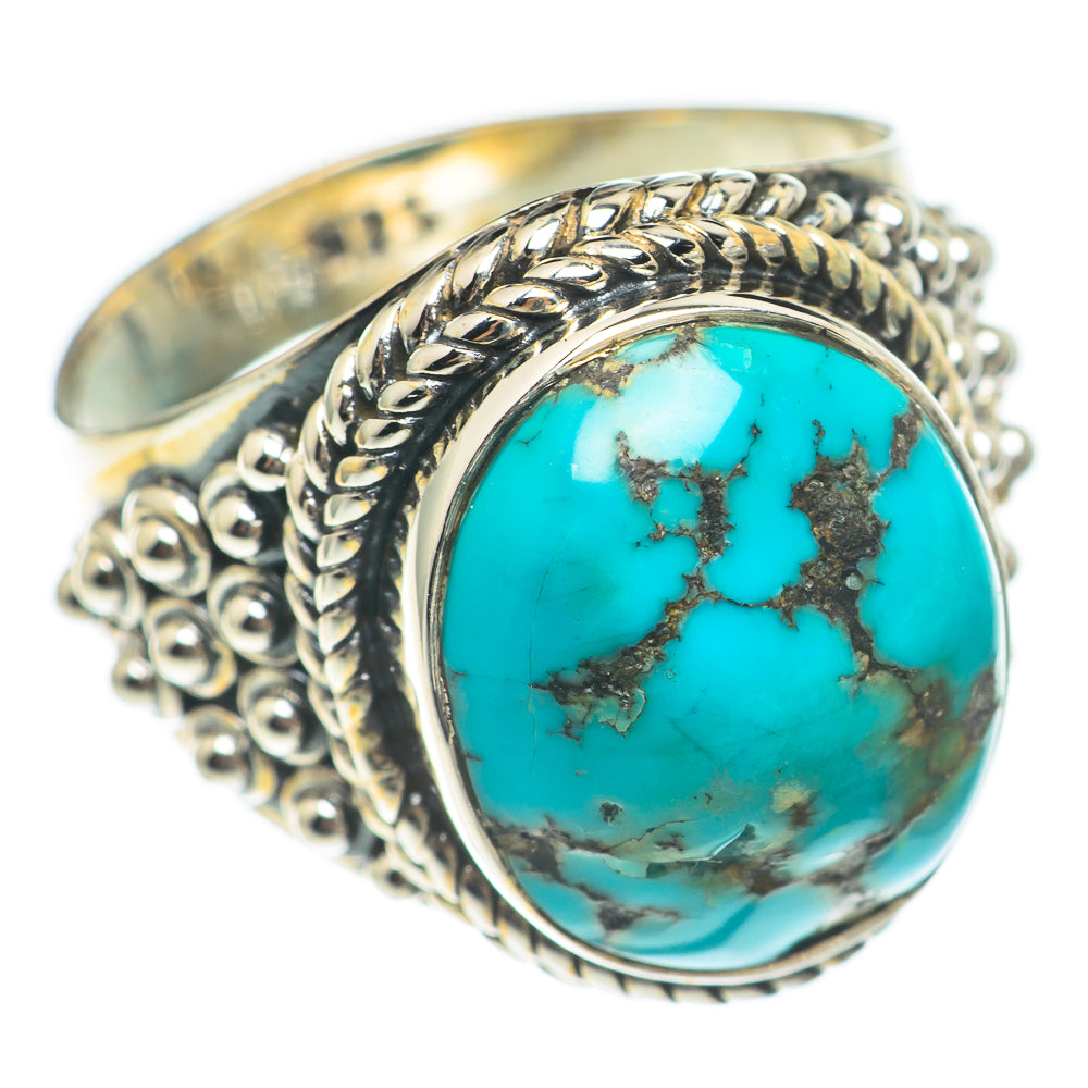 Tibetan Turquoise Rings handcrafted by Ana Silver Co - RING70086