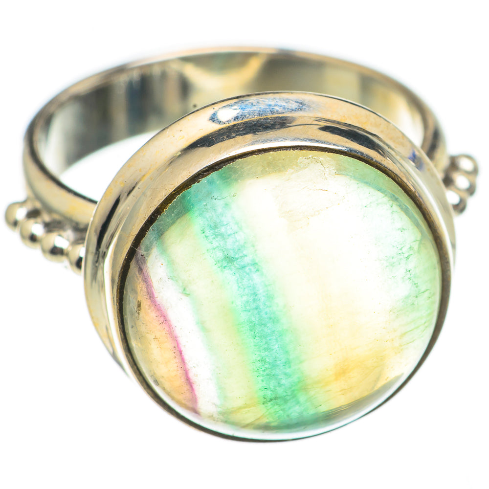Green Fluorite Rings handcrafted by Ana Silver Co - RING70212