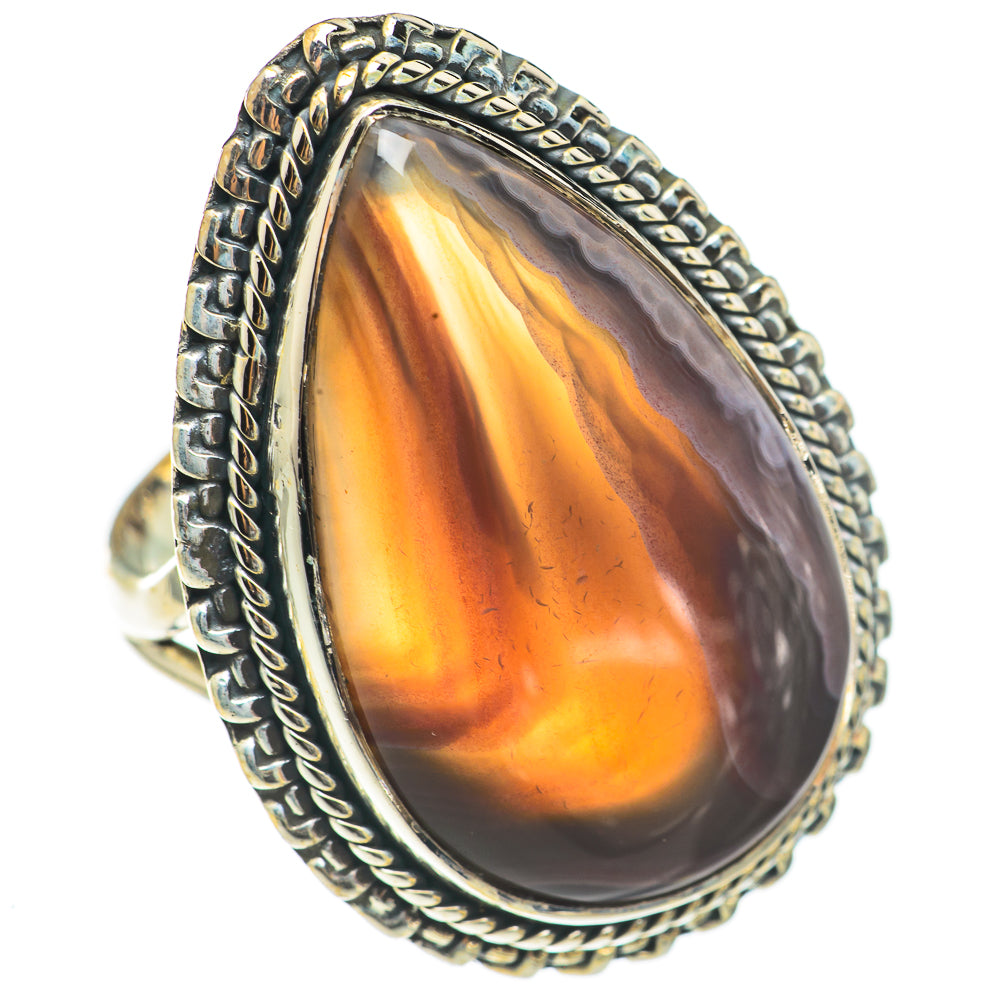 Botswana Agate Rings handcrafted by Ana Silver Co - RING70234