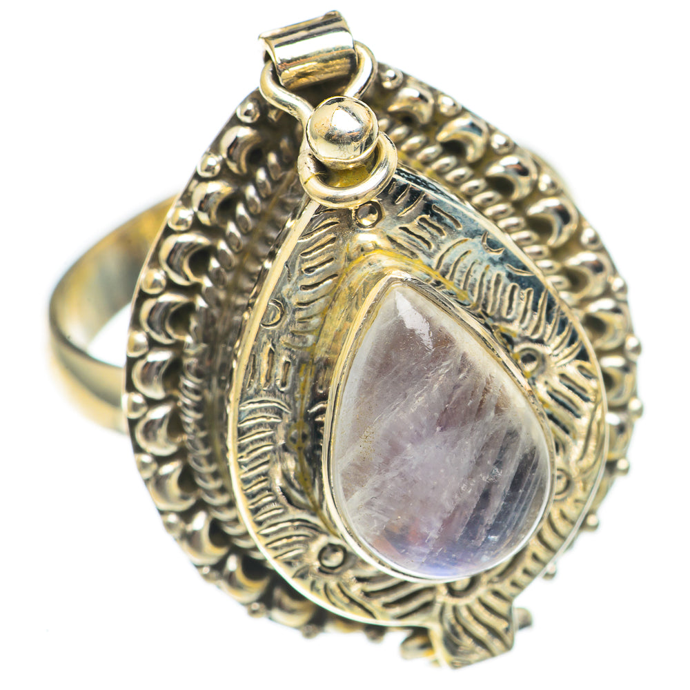 Rainbow Moonstone Rings handcrafted by Ana Silver Co - RING70252