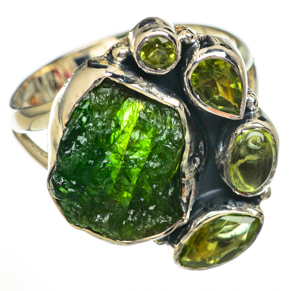 Green Tourmaline Rings handcrafted by Ana Silver Co - RING70274