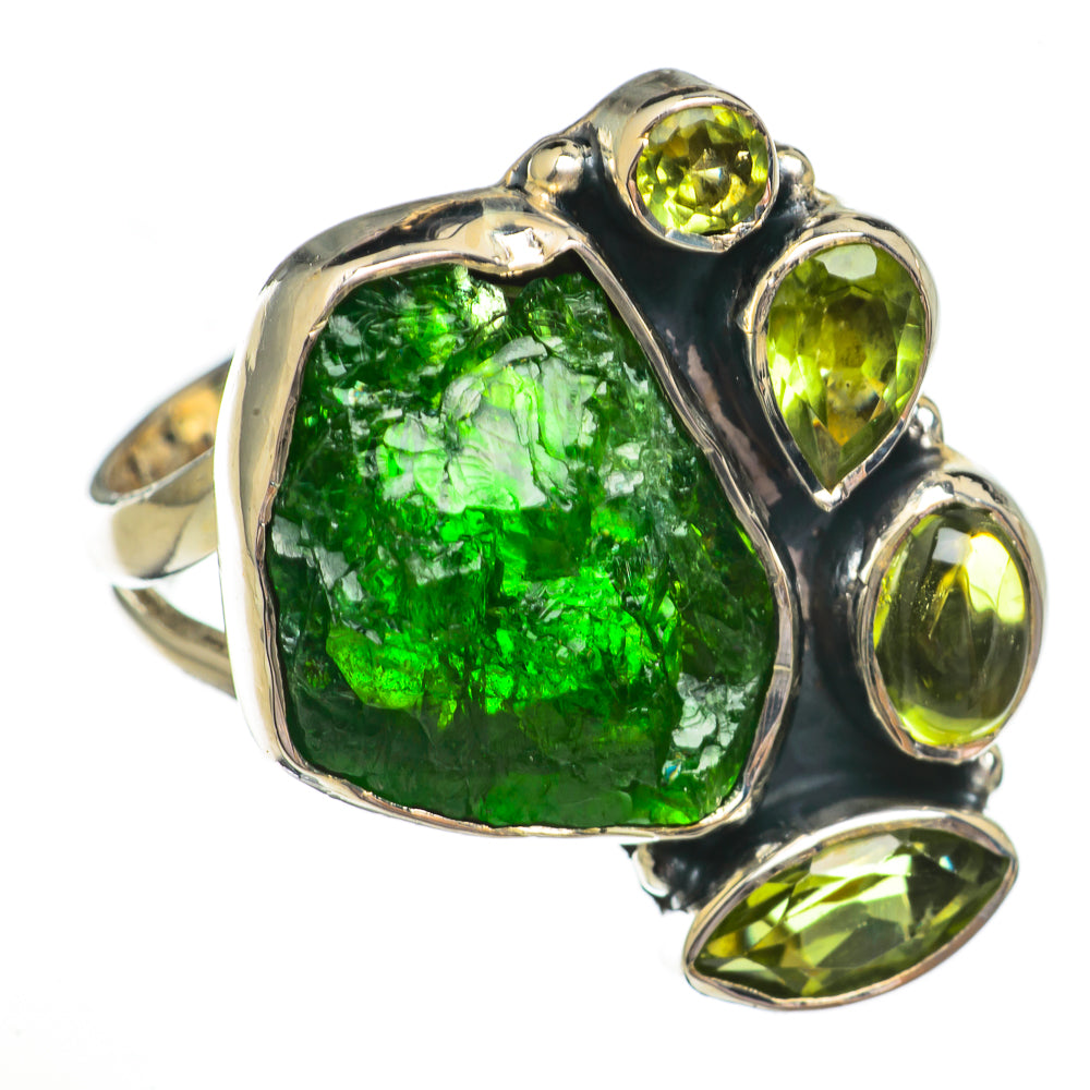 Green Tourmaline Rings handcrafted by Ana Silver Co - RING70316