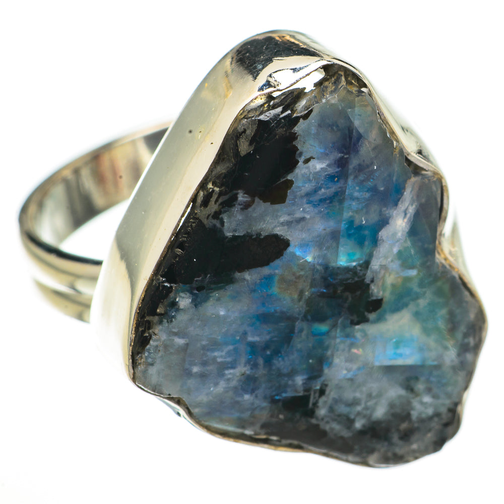 Rainbow Moonstone Rings handcrafted by Ana Silver Co - RING70338